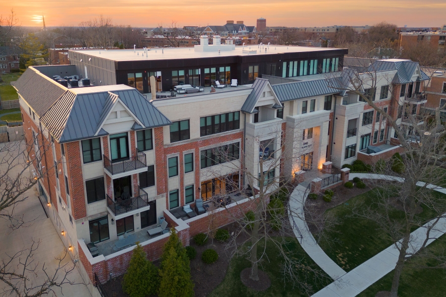 Highland-Park-20-Units-Condominium-Framing-Carpentry-Project-Aerial-View 
